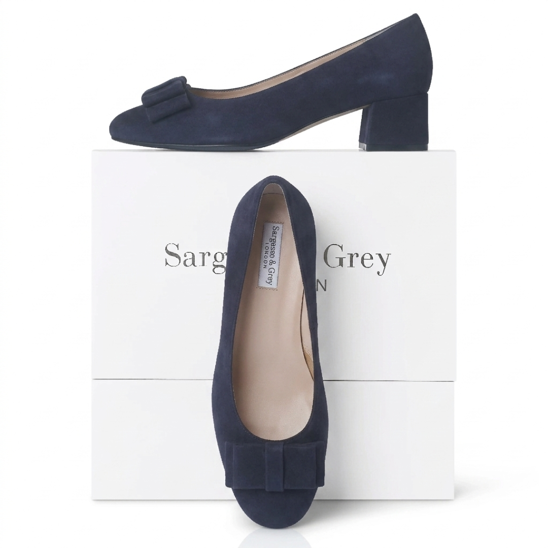 Suzie Extra Wide Width Block Heel Pumps - Navy Suede | Sargasso and Grey US Sargasso and Grey USA Suzie Extra Wide Width Block Heel Pumps - Navy Suede | Sargasso and Grey US Sargasso and Grey USA