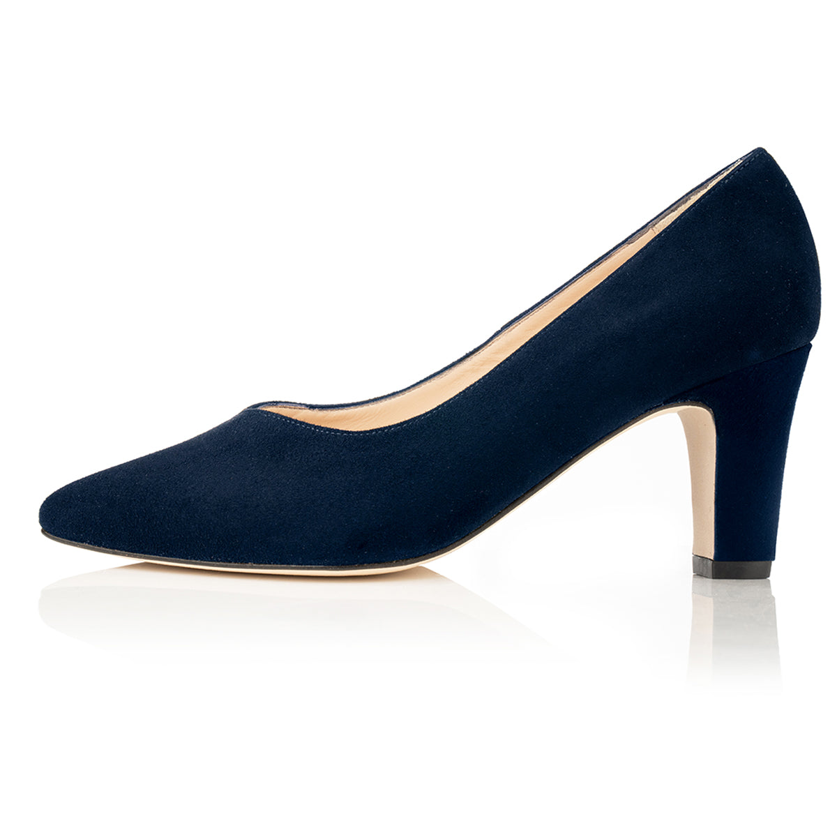 Helena Wide Width Pump Navy Suede