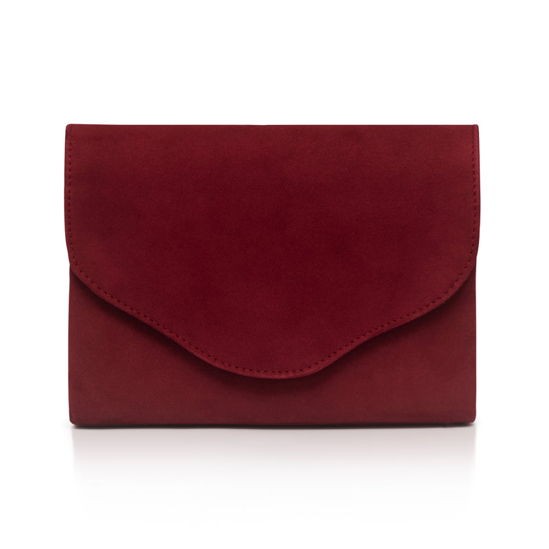 Clutch - Burgundy Suede