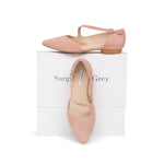 Indy Extra Wide Width Flats - Peony Pink Suede