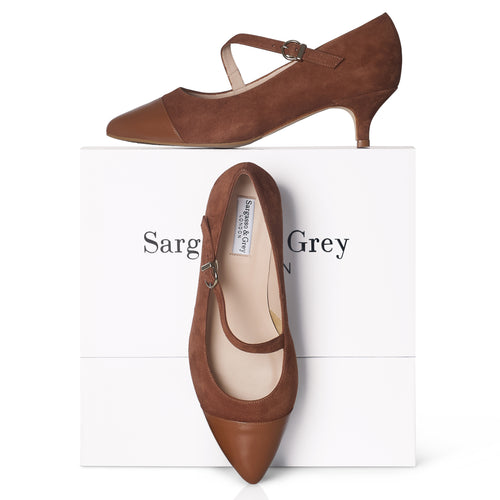 Wide Width Low Heels Sargasso and Grey USA Wide Width Low Heels Sargasso and Grey USA