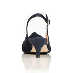 Andrea Wide Width Slingback - Navy Suede