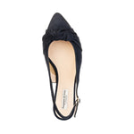 Andrea Wide Width Slingback - Navy Suede