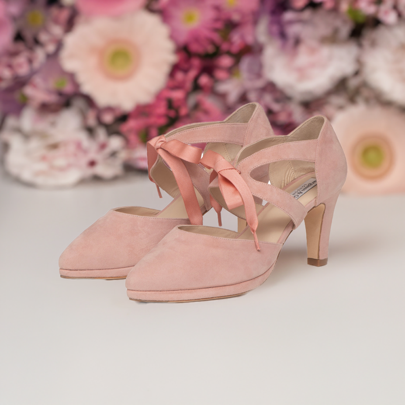 Anya Extra Wide Width Shoes - Peony Pink Suede