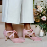 Anya Extra Wide Width Shoes - Peony Pink Suede