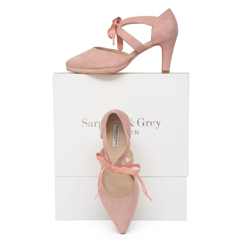 Anya Extra Wide Width Shoes - Peony Pink Suede