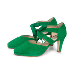 Anya Extra Wide Width Shoes - Green Suede