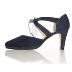Anya Extra Wide Width Shoes - Navy Suede