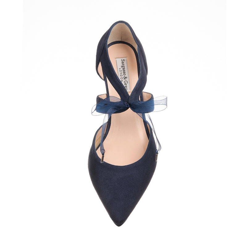 Anya Extra Wide Width Shoes - Navy Suede