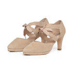 Anya Extra Wide Width Shoes - Taupe Suede