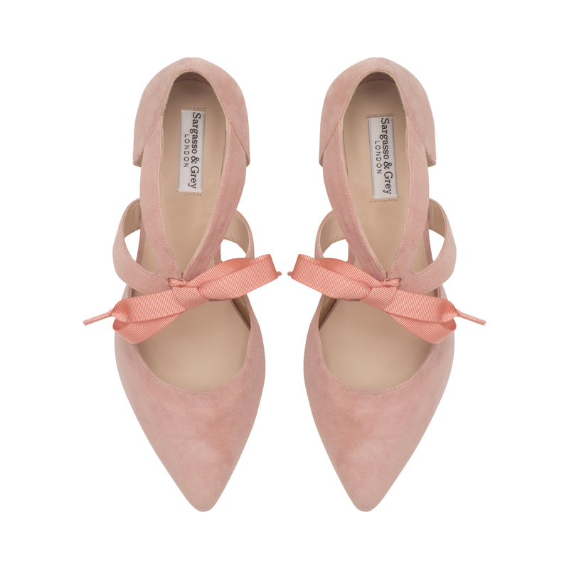 Anya Extra Wide Width Shoes - Peony Pink Suede