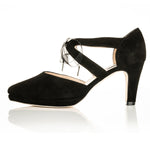 Anya Extra Wide Width Shoes - Black Suede