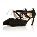 Anya Extra Wide Width Shoes - Black Suede