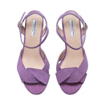 Belle - Extra Wide Width Sandal - Lavender Suede