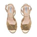 Belle - Extra Wide Width Sandal - Gold Leather