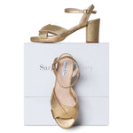 Belle - Extra Wide Width Sandal - Gold Leather