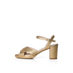 Belle - Extra Wide Width Sandal - Gold Leather
