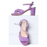Belle - Extra Wide Width Sandal - Lavender Suede