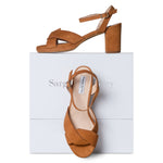 Belle - Extra Wide Width Sandal - Tan Suede
