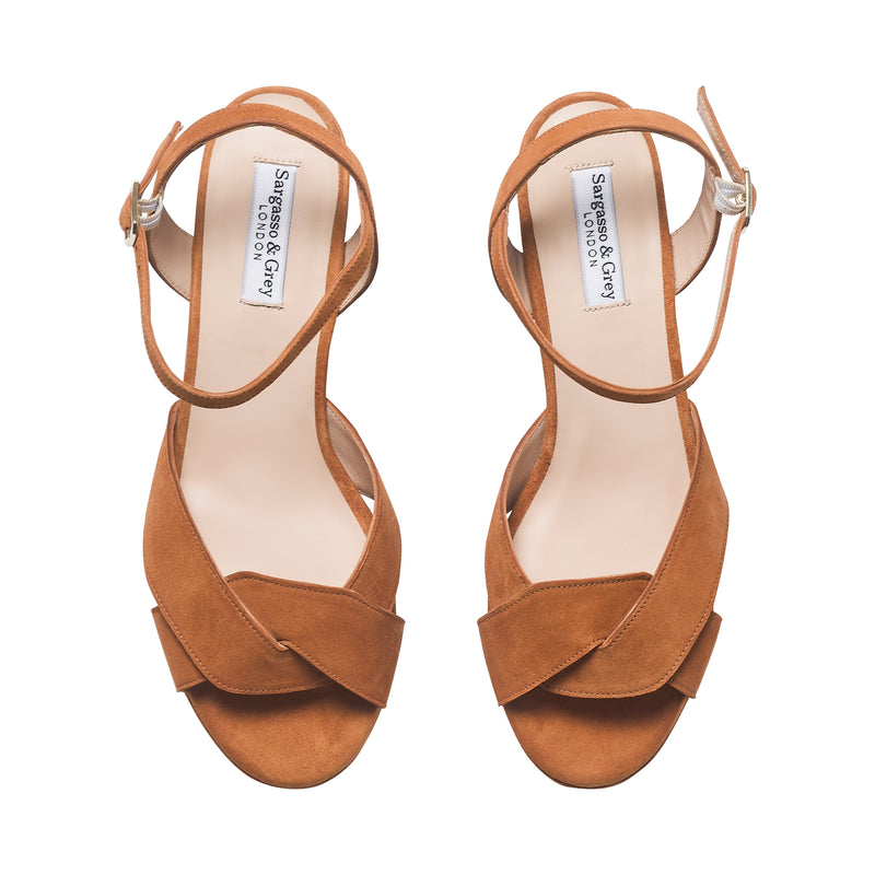 Belle - Extra Wide Width Sandal - Tan Suede