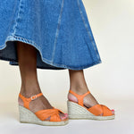 Bertie - Wide Width Wedge Sandal - Burnt Orange