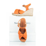 Bertie - Wide Width Wedge Sandal - Burnt Orange