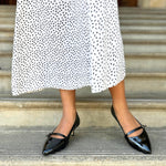 Billie Extra Wide Kitten Heels - Black Patent Leather