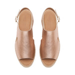 Bonnie - Extra Wide Width Espadrille - Rose Gold Metallic Leather