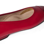 Capella Extra Wide Width Flats - Red Leather