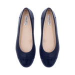 Capella Extra Wide Width Flats - Navy Leather