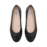 Capella Extra Wide Width Flats - Black Leather