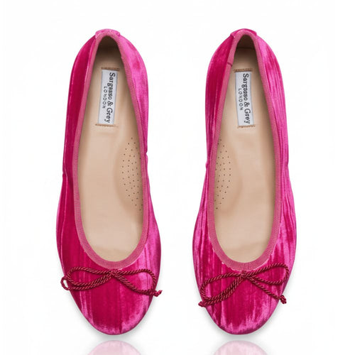 Clara Extra-Wide Width Flats - Pink Velvet