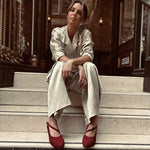 Clare Wide Width Mary Jane Platforms - Burgundy Suede