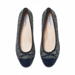 Corrine Extra Wide Width Flats - Navy Tweed