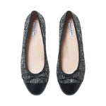 Corrine Extra Wide Width Flats - Black Tweed