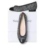 Corrine Extra Wide Width Flats - Black Tweed