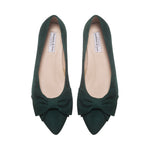 Dionne Extra Wide Width Flats - Green Suede