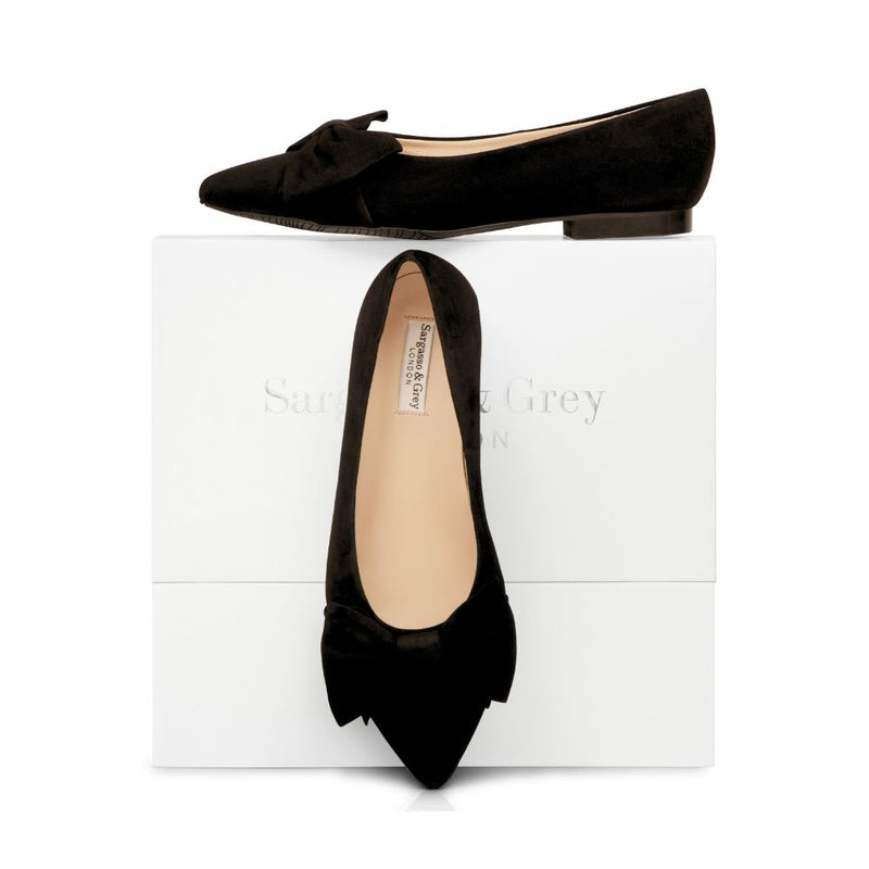 Dionne Extra Wide Width Flats - Black Suede Dionne Extra Wide Width Flats - Black Suede