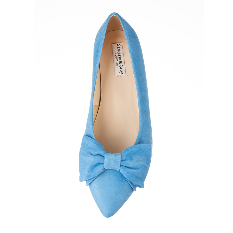 Dionne Wide Width Flats - Blue Suede