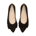 Dionne Extra Wide Width Flats - Black Suede