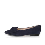 Dionne Wide Width Flats - Navy Suede