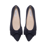 Dionne Wide Width Flats - Navy Suede