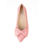 Dionne Wide Width Flats - Pink Suede