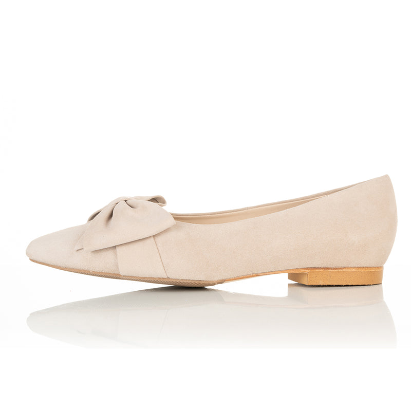 Dionne Wide Width Flats - Sand Suede