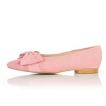 Dionne Wide Width Flats - Pink Suede