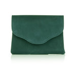 Clutch - Dark Green Suede