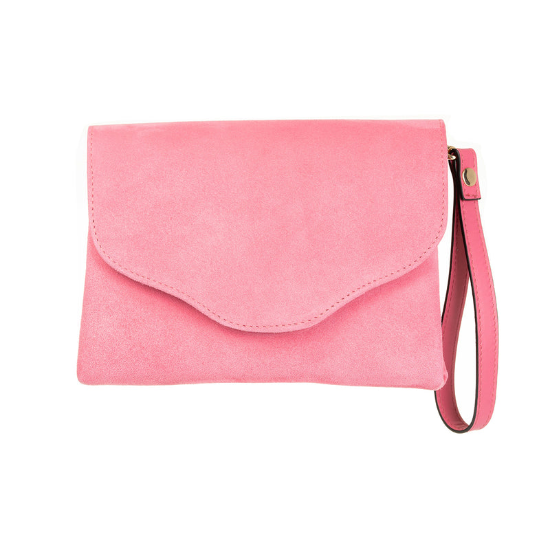 Clutch - Candy Pink Suede