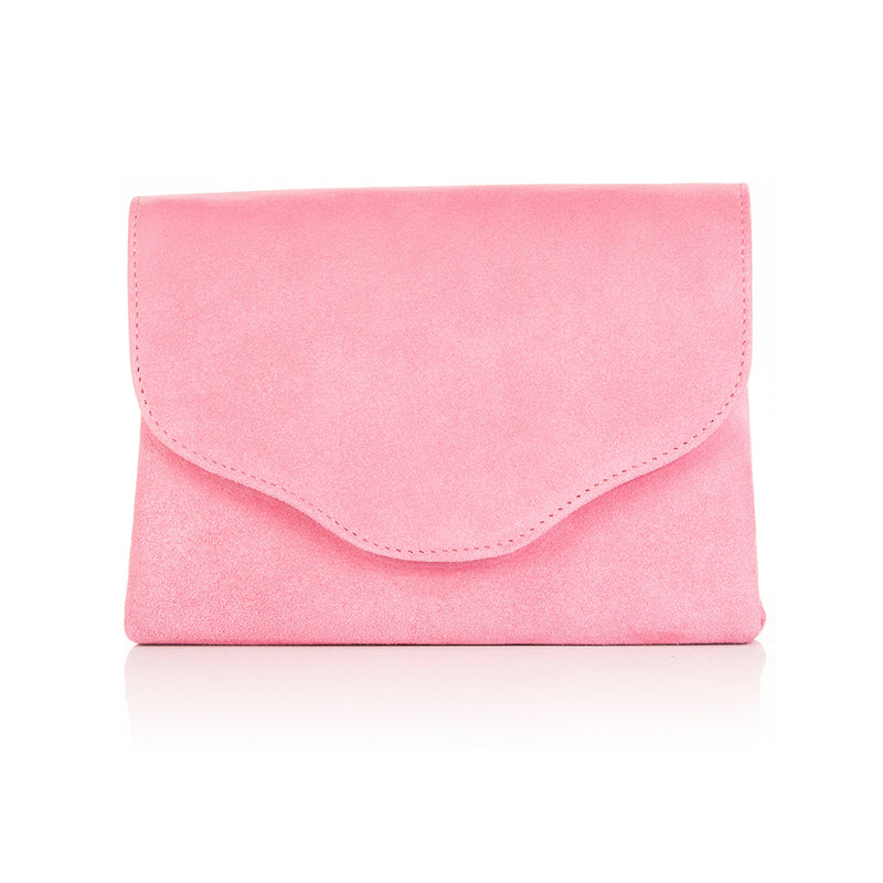 Clutch - Candy Pink Suede