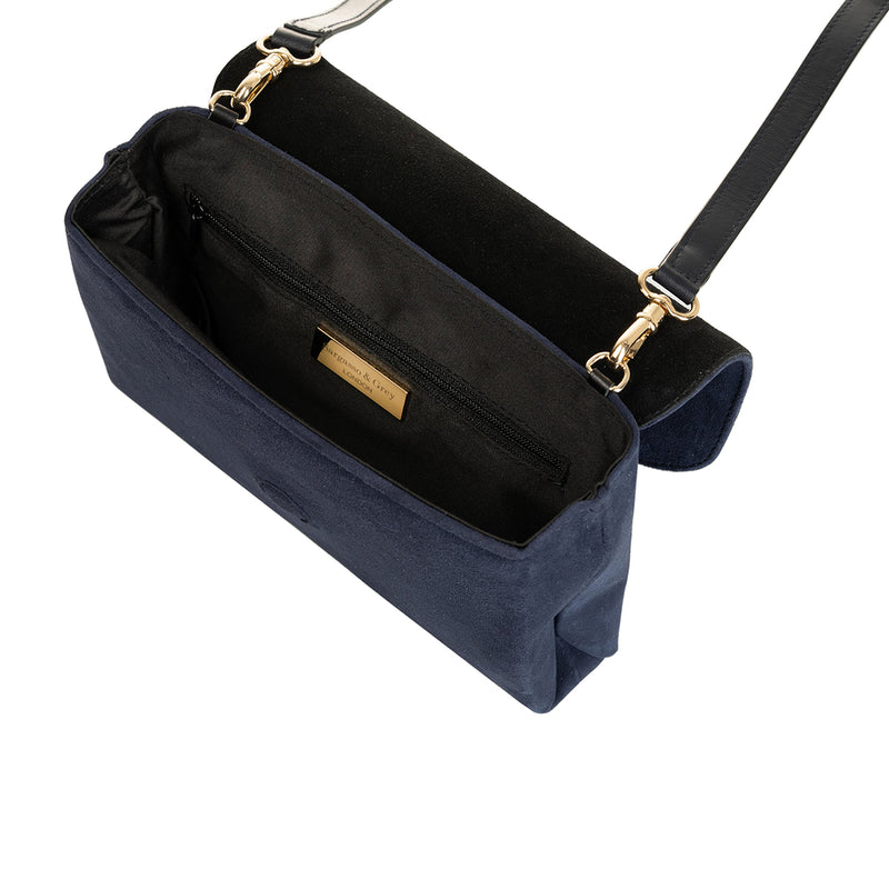 Clutch - Navy Suede