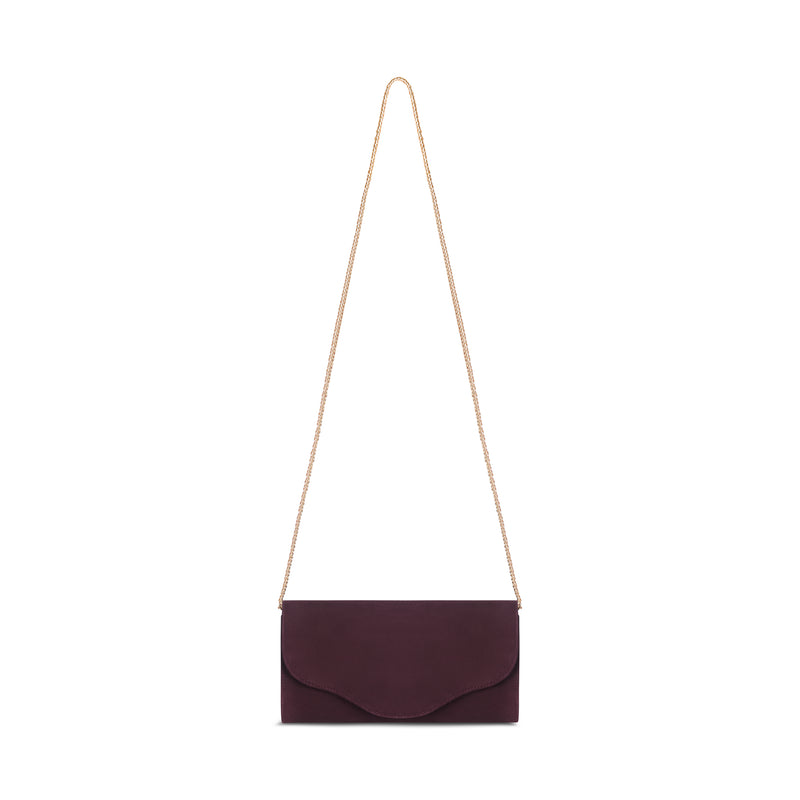 Elodie Clutch - Burgundy Suede